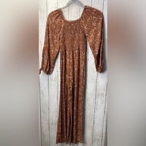 Jessica Simpson Rust and White Textured Top size small size girls 12